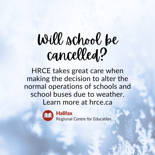 A graphic with Will School be Cancelled text.