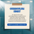 Curriculum Night with image of lockers in background